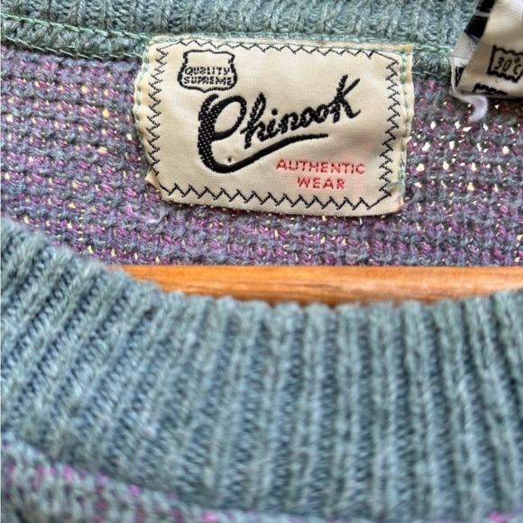 Vintage Women Oversized Patterned Sweater Cabin Vibe Cottagecore Medium - Picture 4 of 7